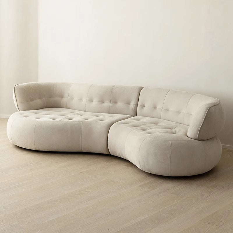 Luxury genuine leather modern living sofa