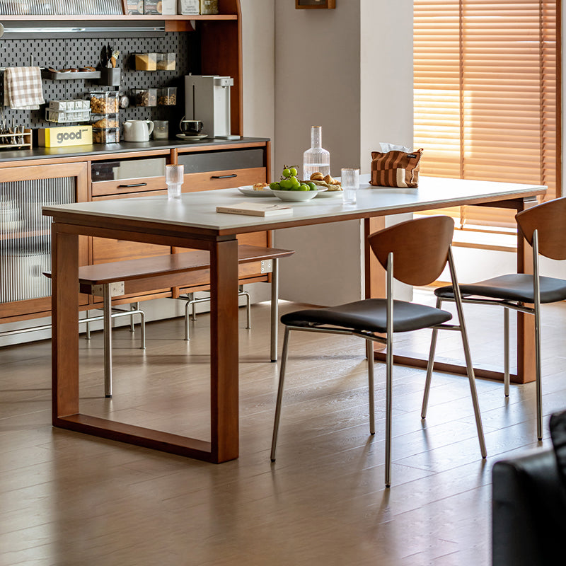 Boxwood Ceramic Dining Table with Square Legs