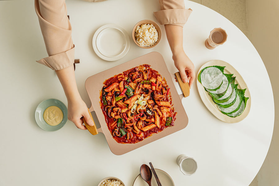 ソリッド グリルパン ピンク