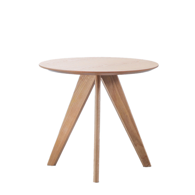 Scandinavian style wooden round table