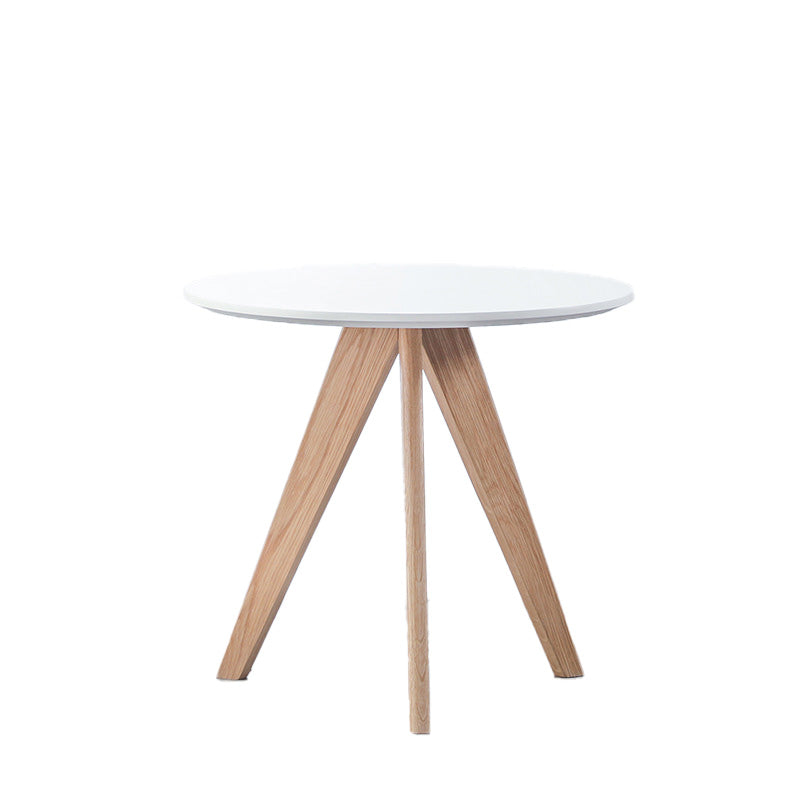 Scandinavian style wooden round table