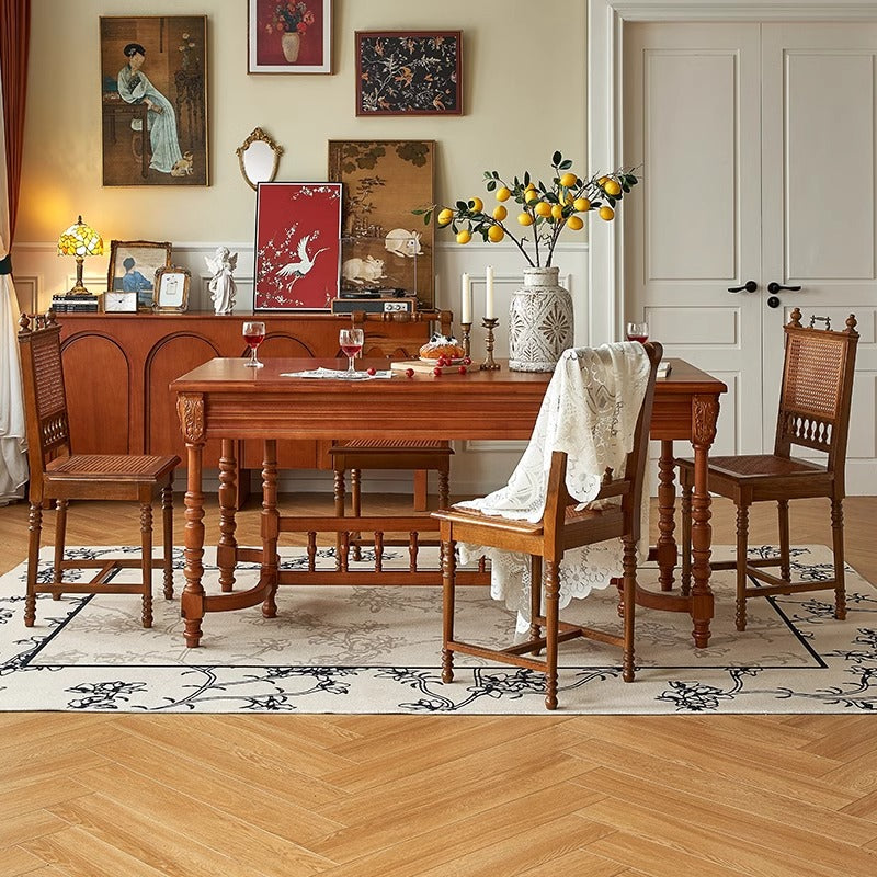 British style dining table