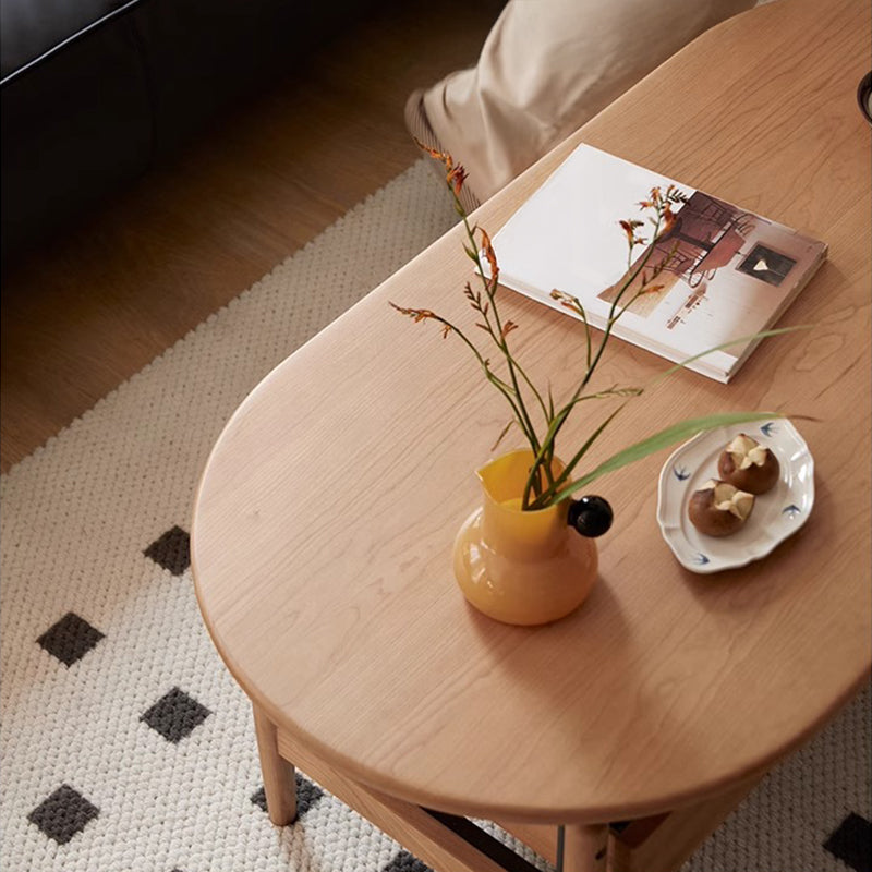 Cherry wood natural wood coffee table