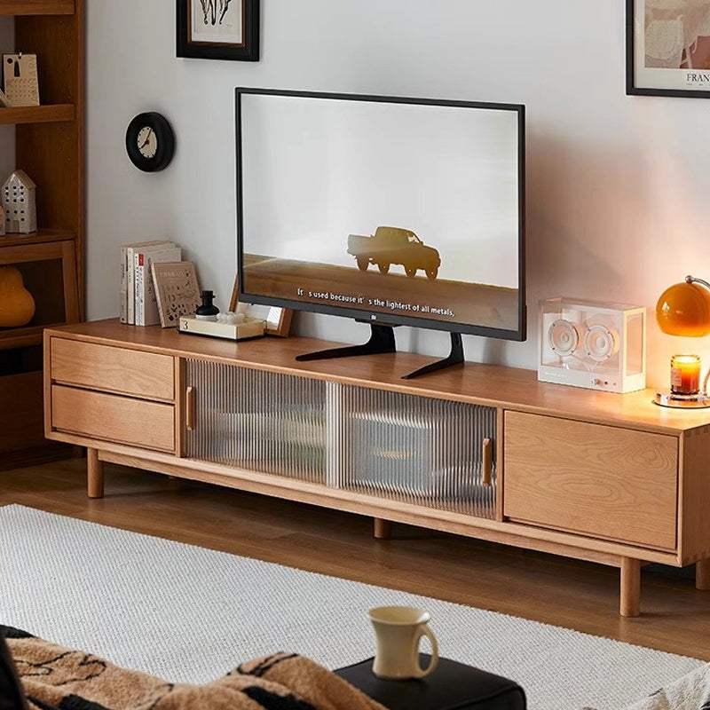 Cherry wood stylish TV cabinet