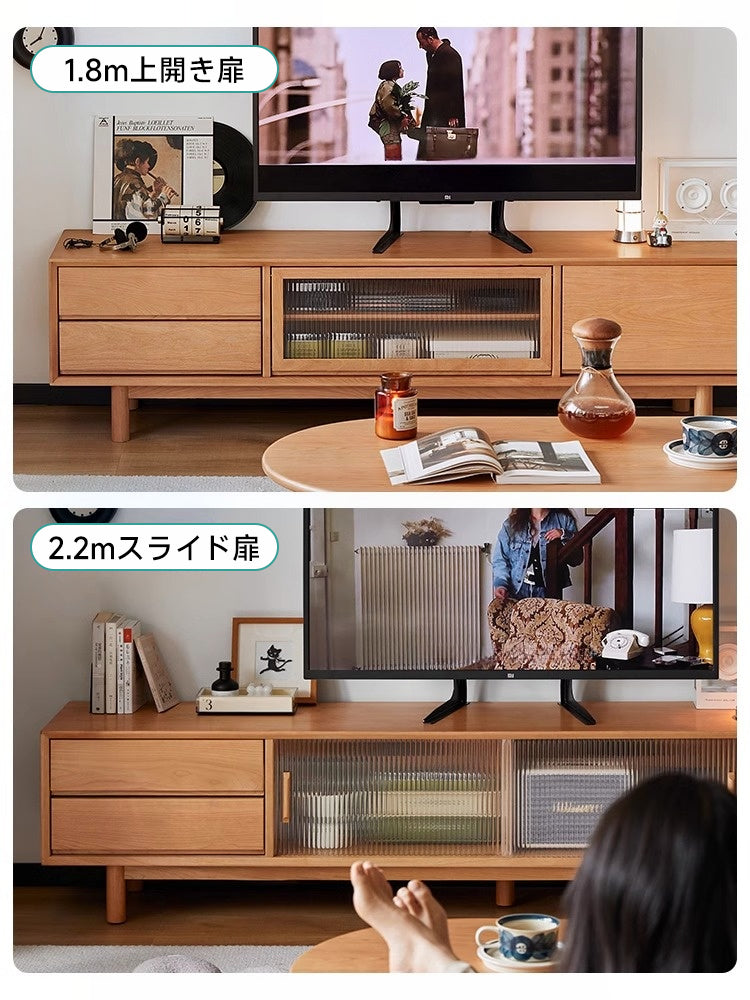 Cherry wood stylish TV cabinet