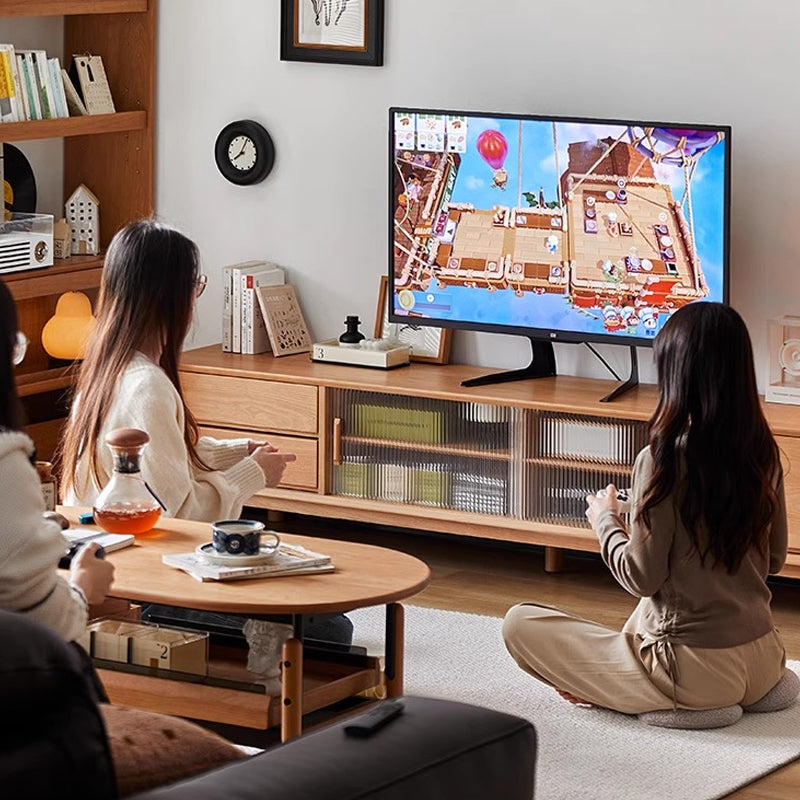 Cherry wood stylish TV cabinet
