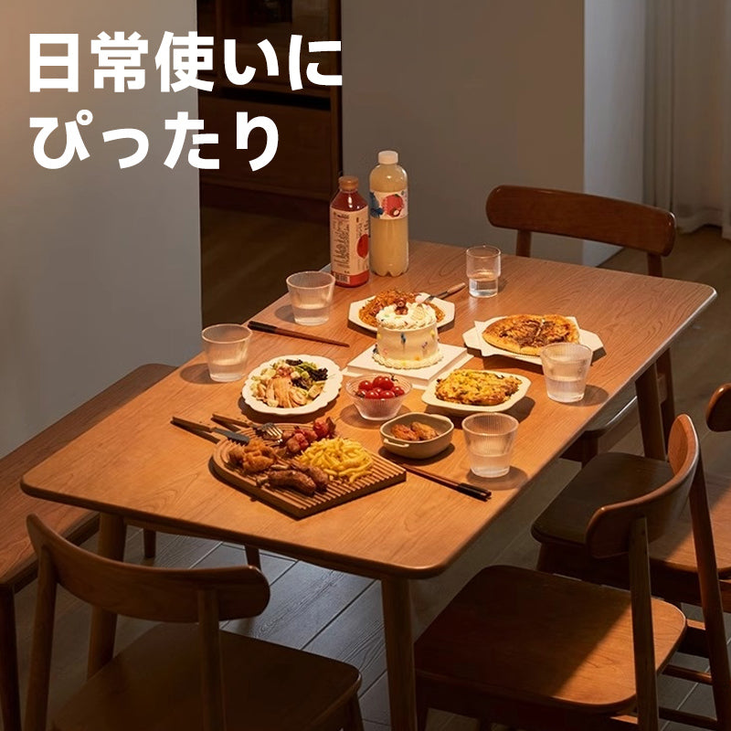 Cherry wood natural wood dining table