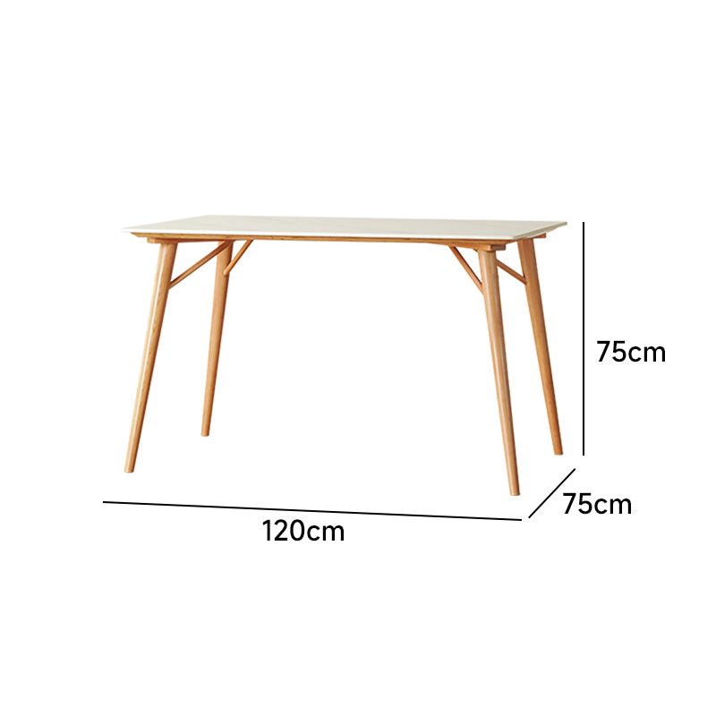 Simple natural cherry wood dining table