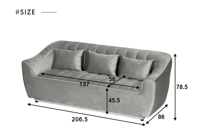 3人掛けソファ [幅206.5cm]