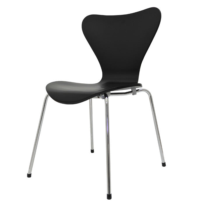 Simple modern steel leg dining chair