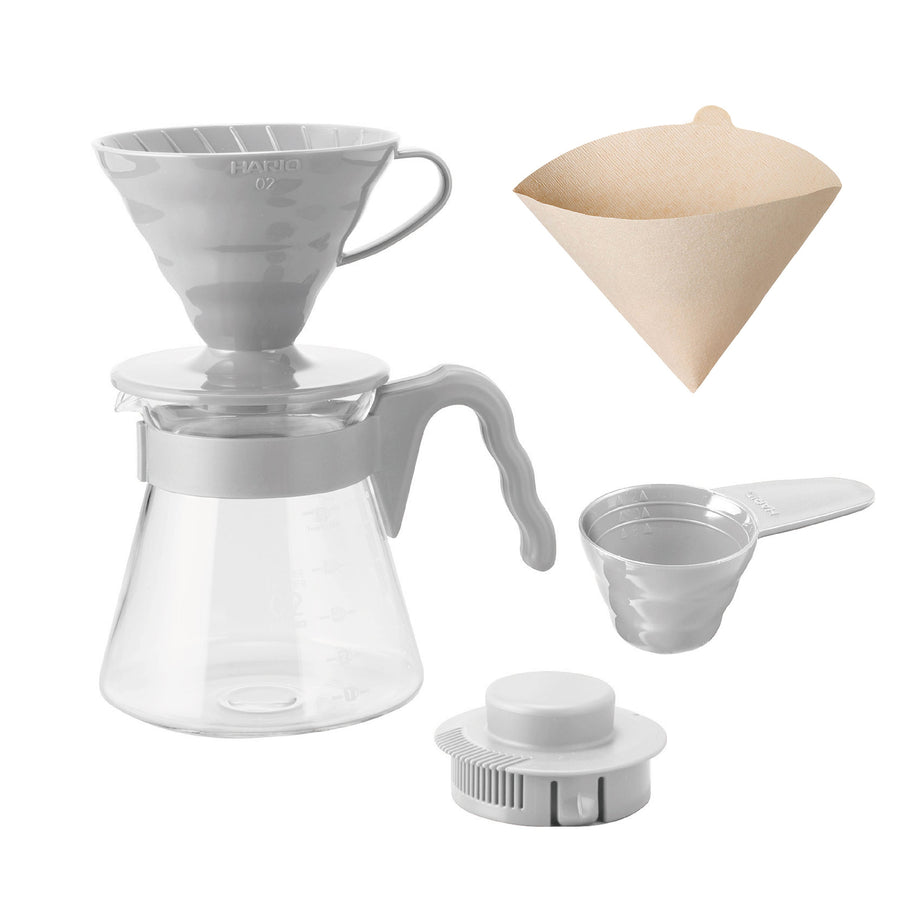 V60コーヒーサーバー 02セット ペールグレー