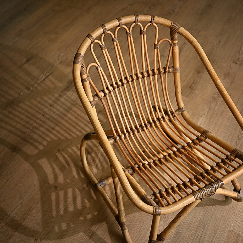 Rattan chair with leather Personal chair C155MMX