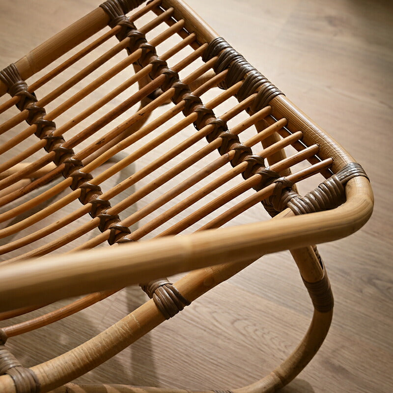 Rattan chair with leather Personal chair C155MMX