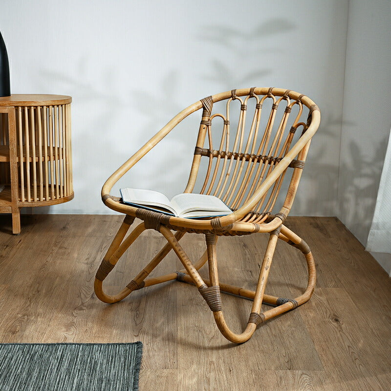 Rattan chair with leather Personal chair C155MMX