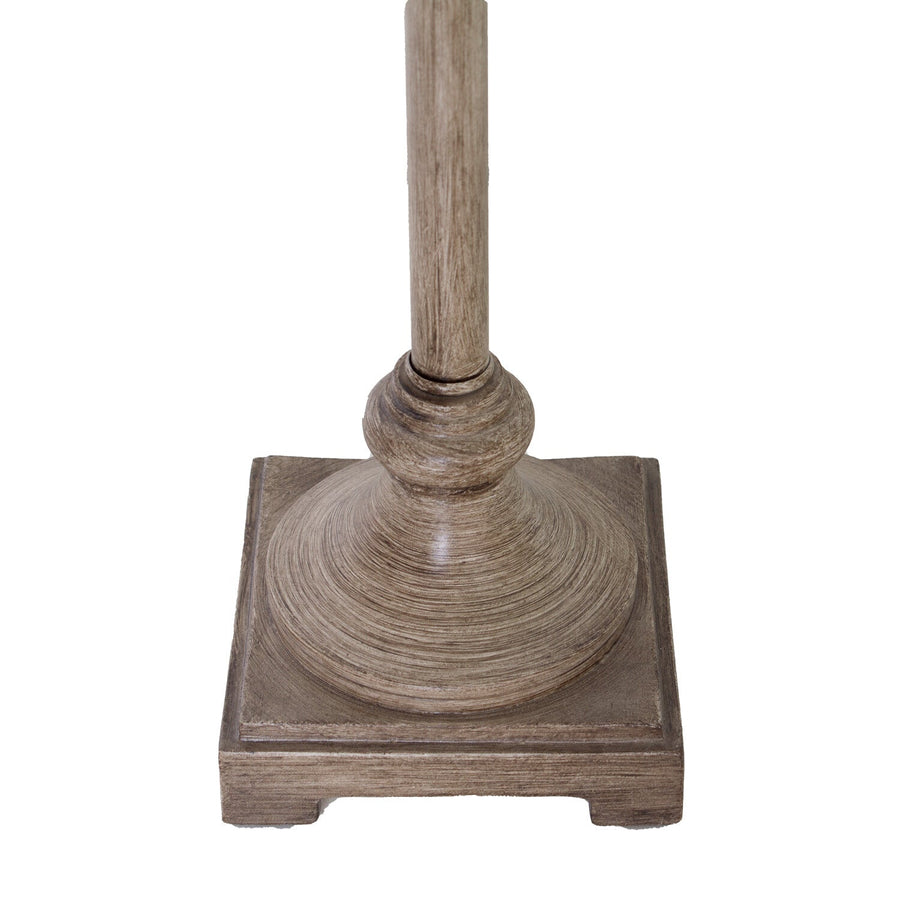 Antique style natural color pillar table lamp