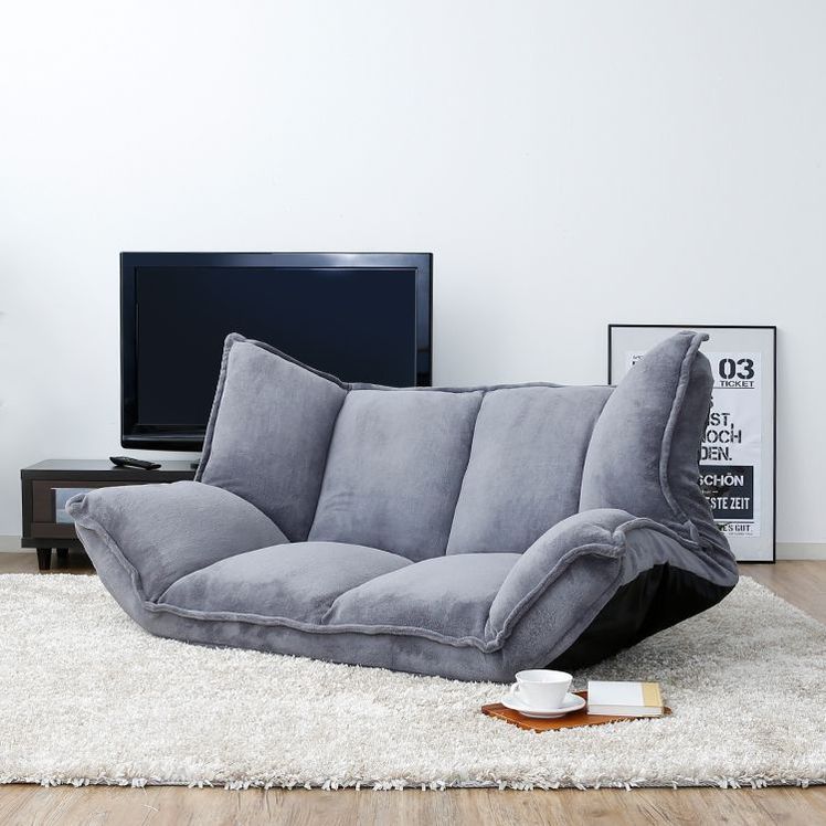 2-seater thick floor sofa reclining