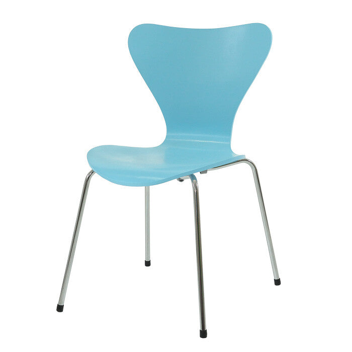 Simple modern steel leg dining chair