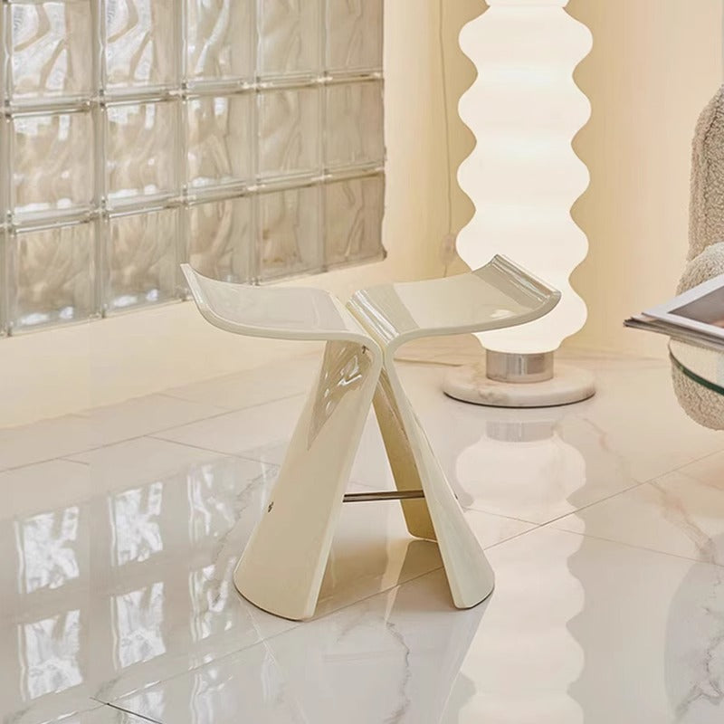 Butterfly-shaped acrylic stool