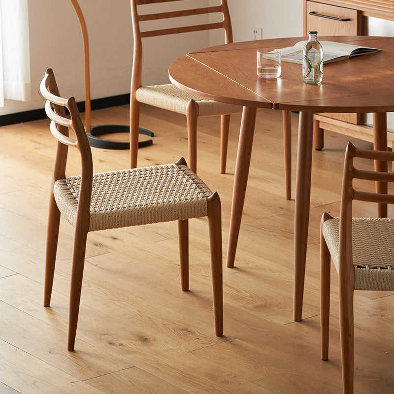 Cherry wood Natural style cherry wood dining chair