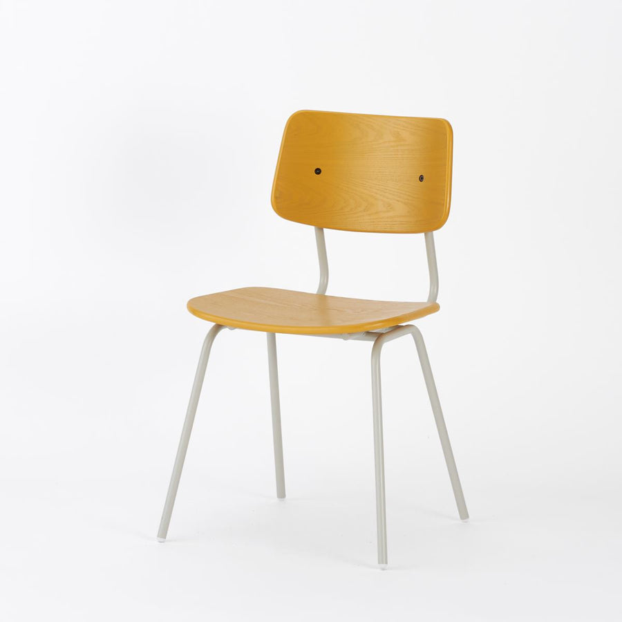 KUUM Chair shikaku Gray White Steel Frame Color Back クーム チェア シカク