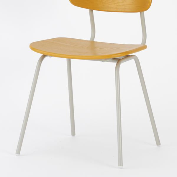 KUUM Chair shikaku Gray White Steel Frame Color Back クーム チェア シカク