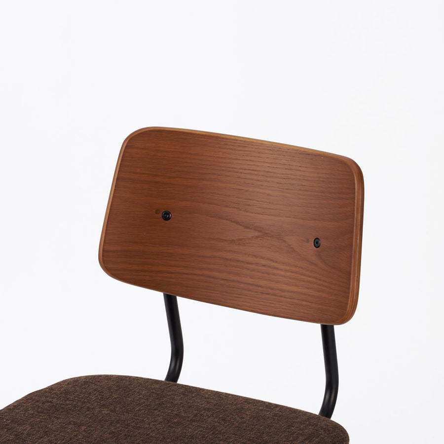 KUUM Chair shikaku Black Steel Frame Cushion Brown Back クーム チェア シカク