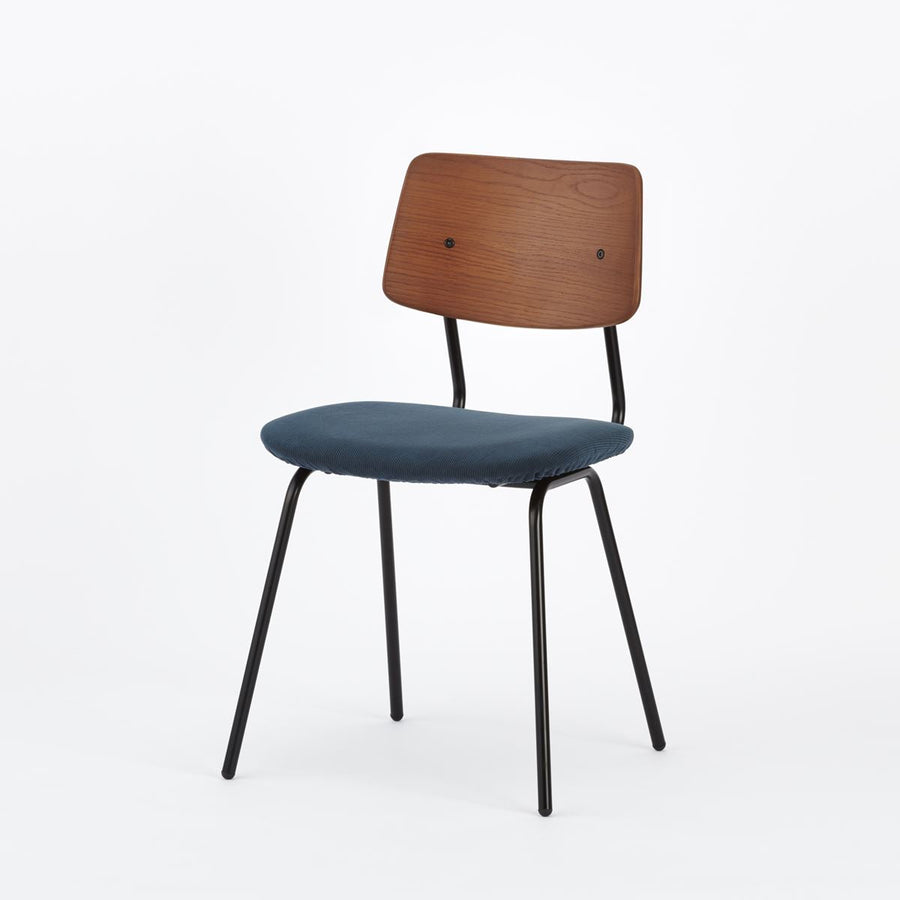 KUUM Chair shikaku Black Steel Frame Cushion Brown Back クーム チェア シカク