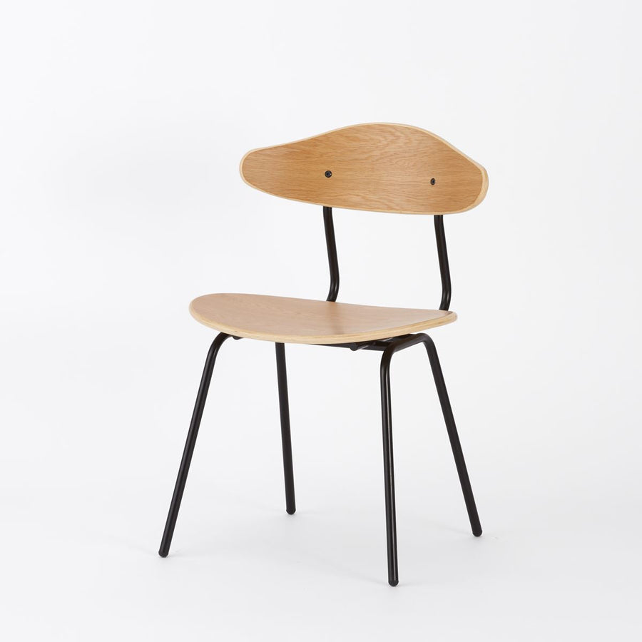 KUUM Chair kinoco Black Steel Frame Wooden Back クーム チェア キノコ