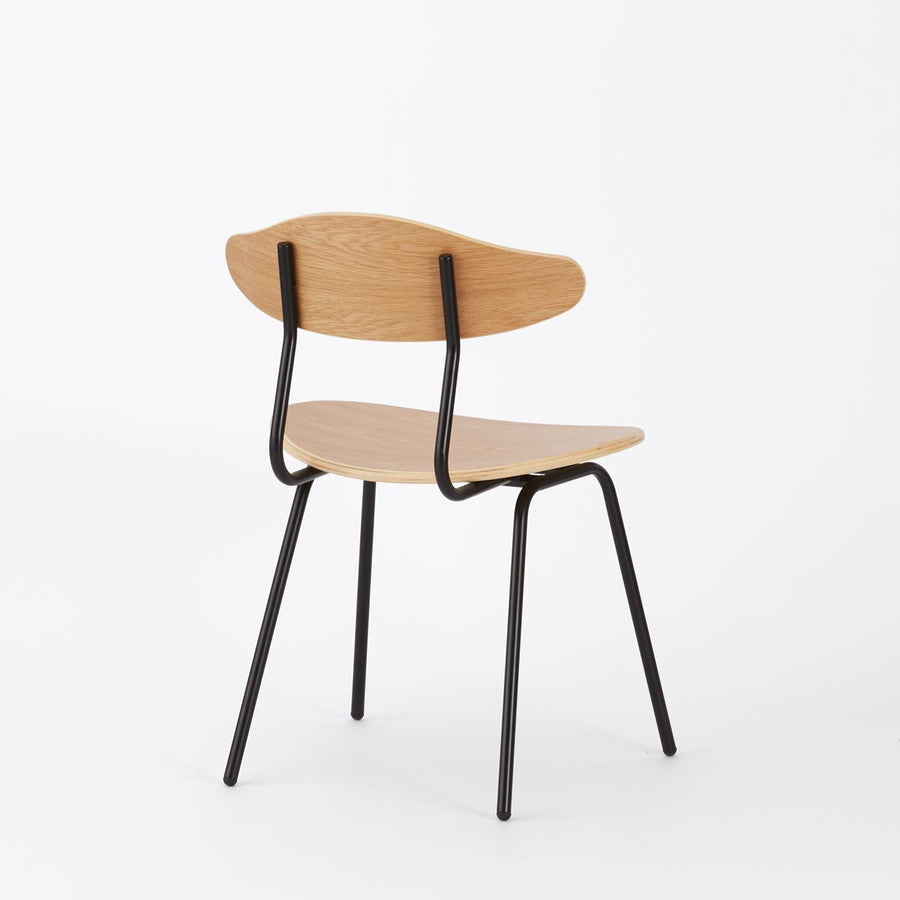 KUUM Chair kinoco Black Steel Frame Wooden Back クーム チェア キノコ