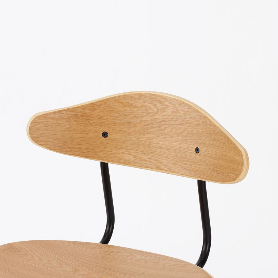 KUUM Chair kinoco Black Steel Frame Wooden Back クーム チェア キノコ