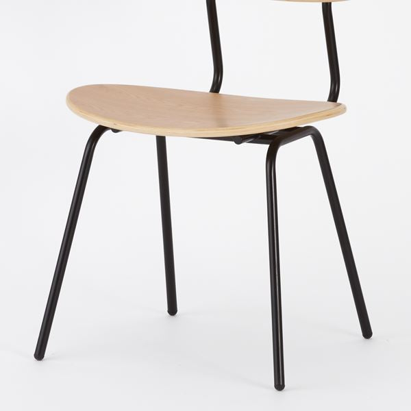 KUUM Chair kinoco Black Steel Frame Wooden Back クーム チェア キノコ