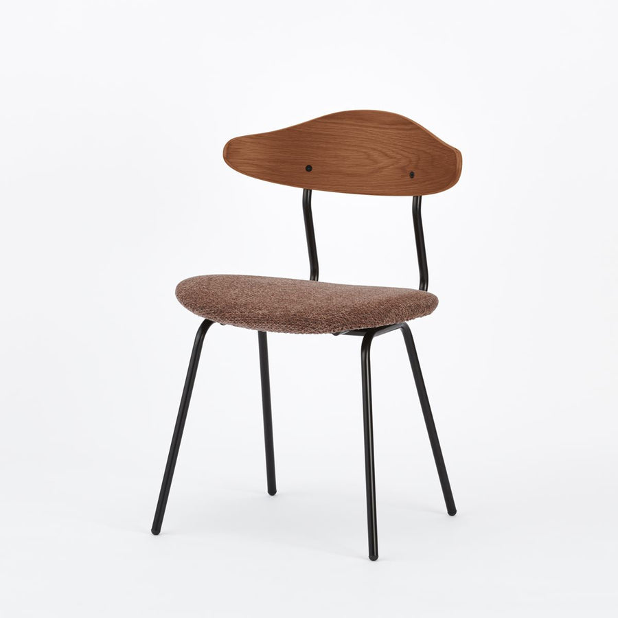 KUUM Chair kinoco Black Steel Frame Cushion Brown Back クーム チェア キノコ