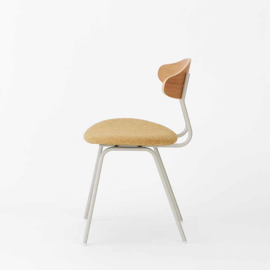 KUUM Chair kinoco Gray White Steel Frame Cushion Natural Back クーム チェア キノコ