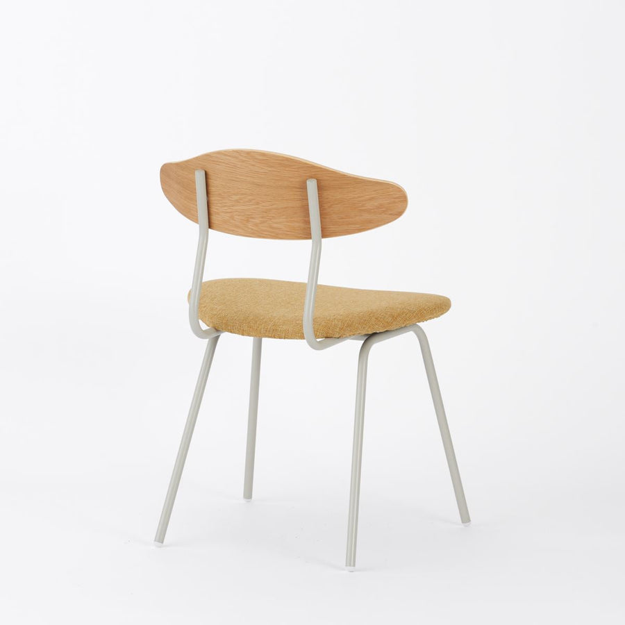 KUUM Chair kinoco Gray White Steel Frame Cushion Natural Back クーム チェア キノコ