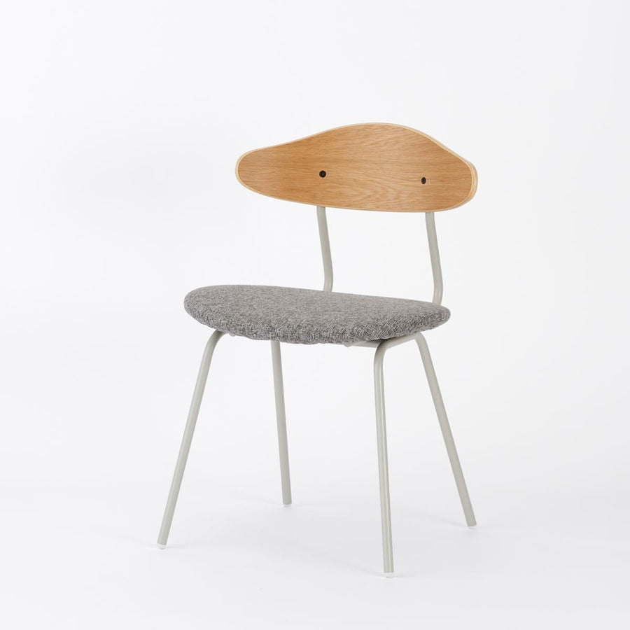 KUUM Chair kinoco Gray White Steel Frame Cushion Natural Back クーム チェア キノコ