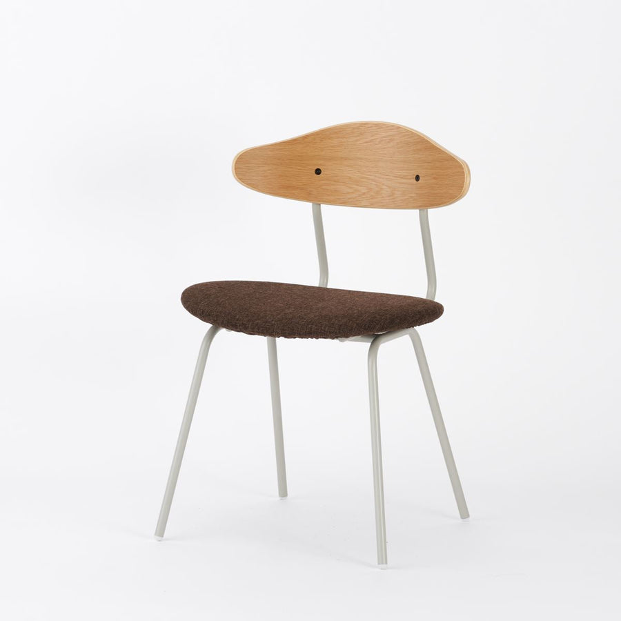 KUUM Chair kinoco Gray White Steel Frame Cushion Natural Back クーム チェア キノコ