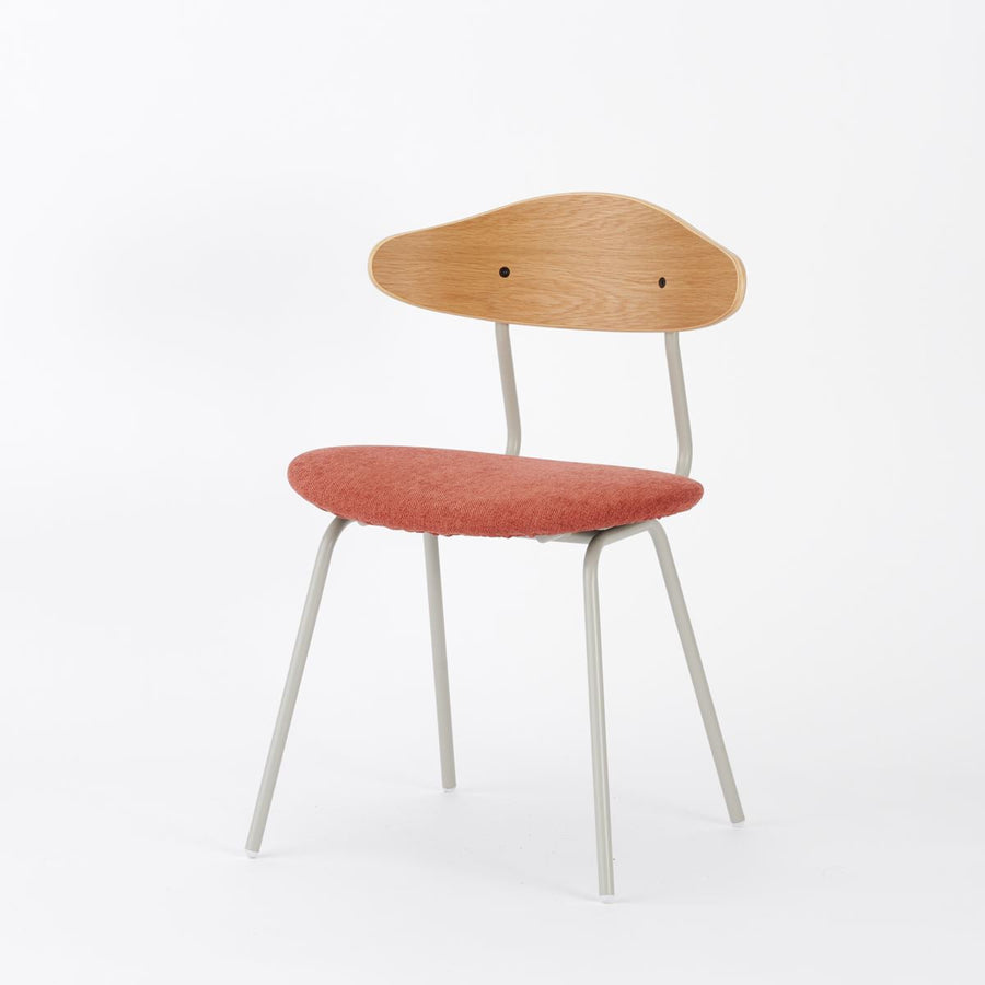 KUUM Chair kinoco Gray White Steel Frame Cushion Natural Back クーム チェア キノコ