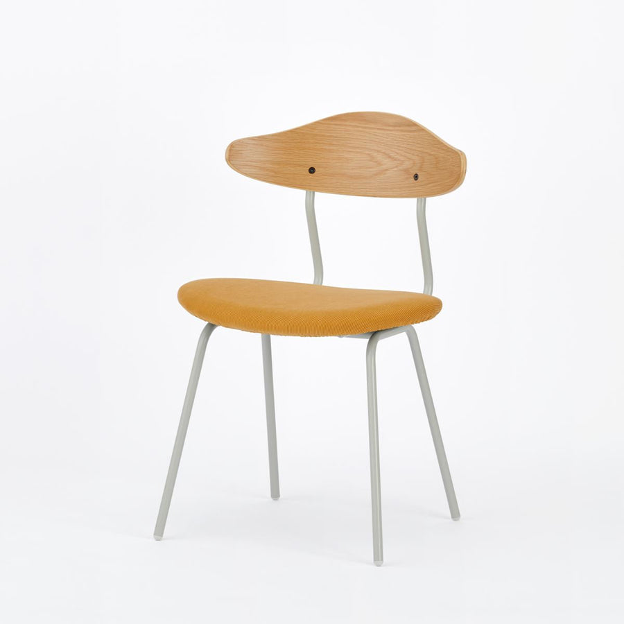 KUUM Chair kinoco Gray White Steel Frame Cushion Natural Back クーム チェア キノコ