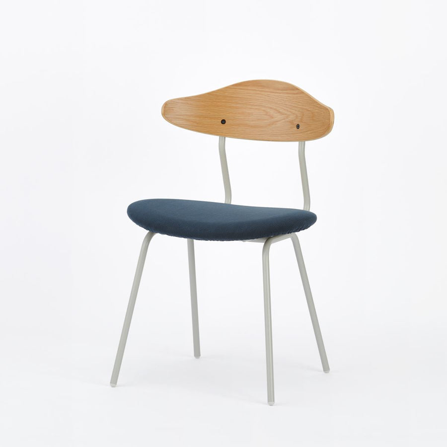 KUUM Chair kinoco Gray White Steel Frame Cushion Natural Back クーム チェア キノコ