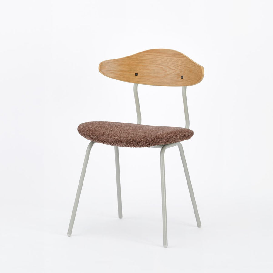 KUUM Chair kinoco Gray White Steel Frame Cushion Natural Back クーム チェア キノコ