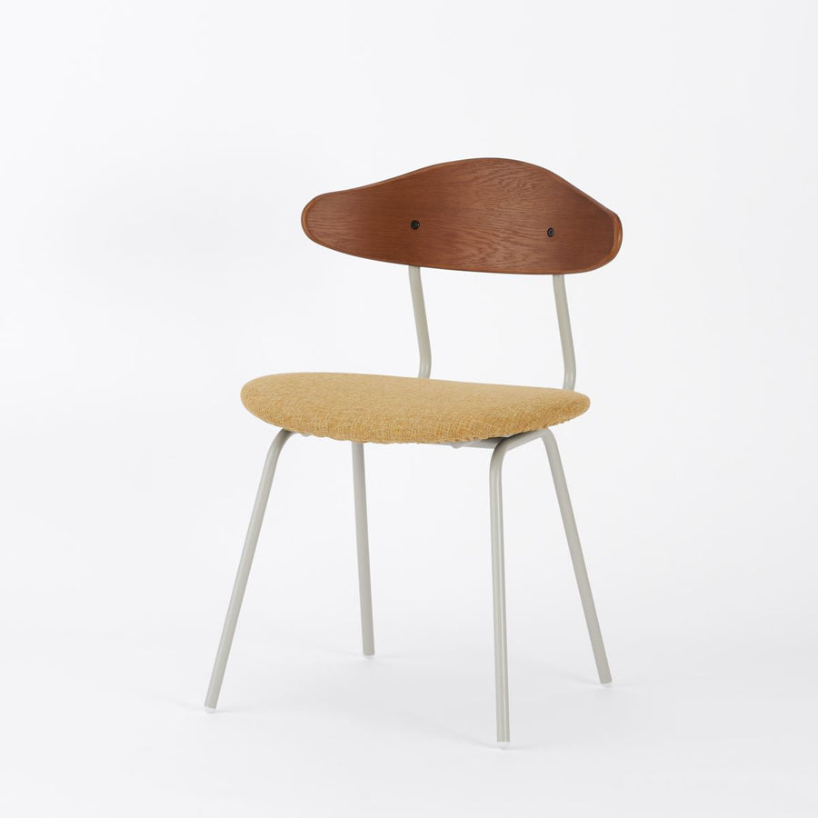 KUUM Chair kinoco Gray White Steel Frame Cushion Brown Back クーム チェア キノコ