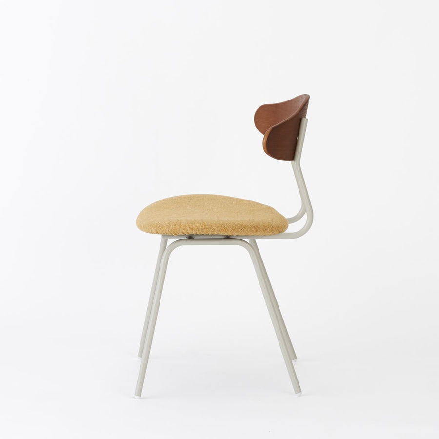 KUUM Chair kinoco Gray White Steel Frame Cushion Brown Back クーム チェア キノコ