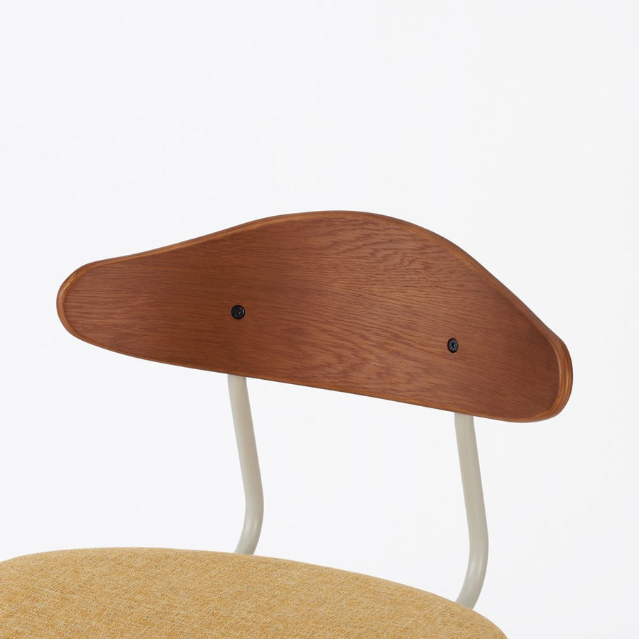 KUUM Chair kinoco Gray White Steel Frame Cushion Brown Back クーム チェア キノコ
