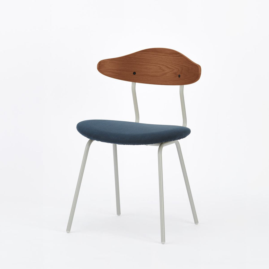 KUUM Chair kinoco Gray White Steel Frame Cushion Brown Back クーム チェア キノコ