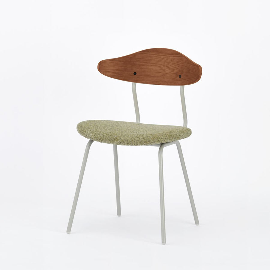 KUUM Chair kinoco Gray White Steel Frame Cushion Brown Back クーム チェア キノコ