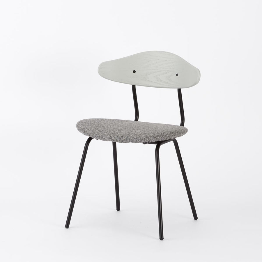 KUUM Chair kinoco Black Steel Frame Cushion Gray White Back クーム チェア キノコ