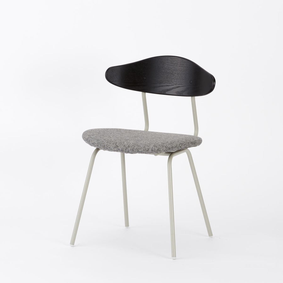 KUUM Chair kinoco Gray White Steel Frame Cushion Black Back クーム チェア キノコ
