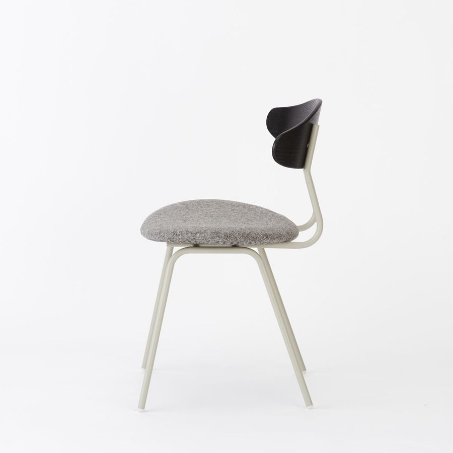 KUUM Chair kinoco Gray White Steel Frame Cushion Black Back クーム チェア キノコ