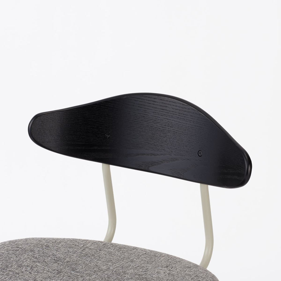 KUUM Chair kinoco Gray White Steel Frame Cushion Black Back クーム チェア キノコ