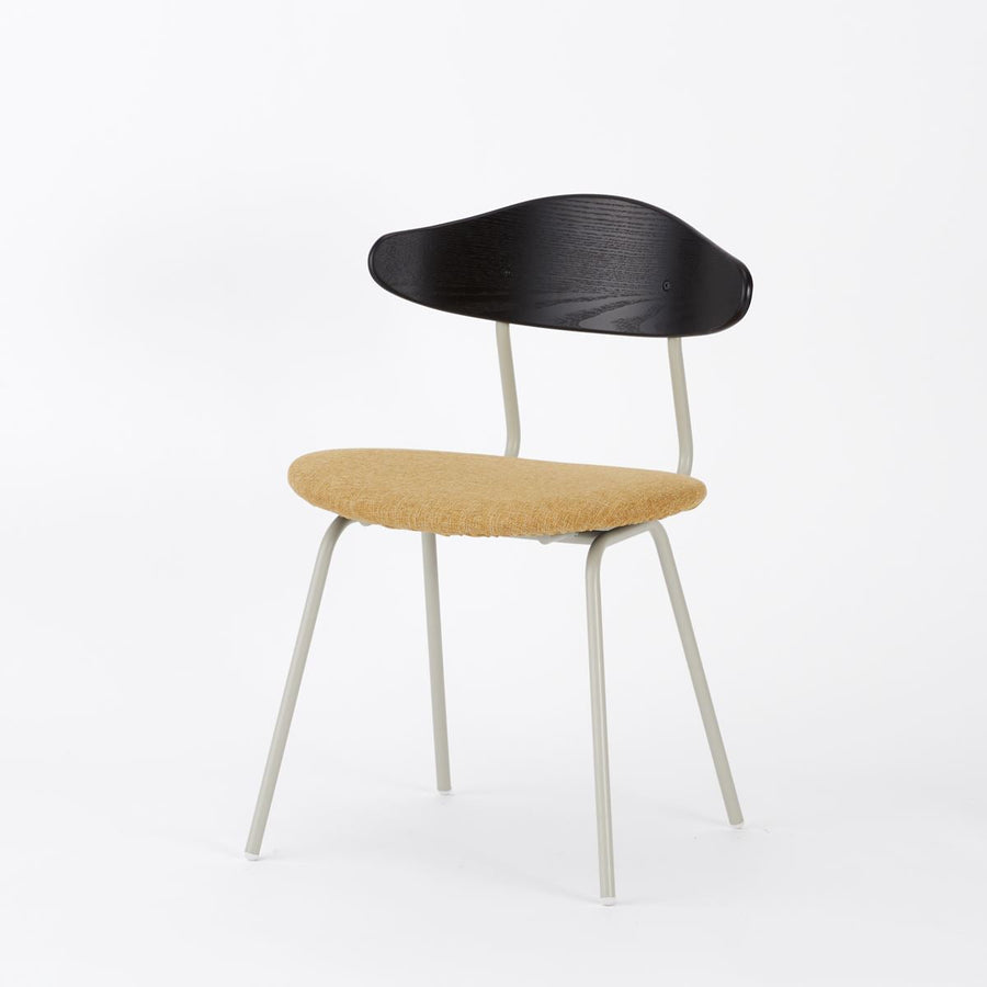 KUUM Chair kinoco Gray White Steel Frame Cushion Black Back クーム チェア キノコ